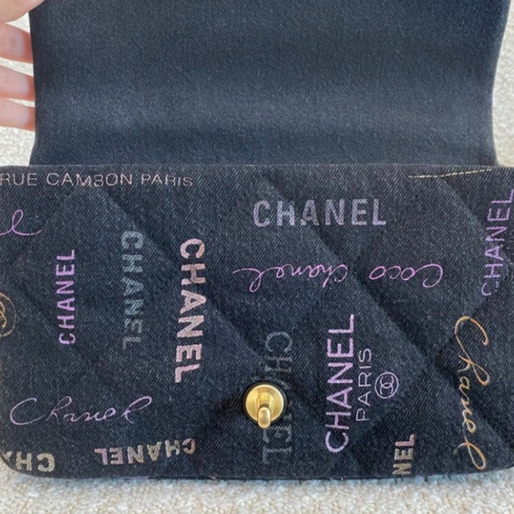 Authentic Chanel Medium Quilted Denim Mood Flap Bag - Picture 13 of 16